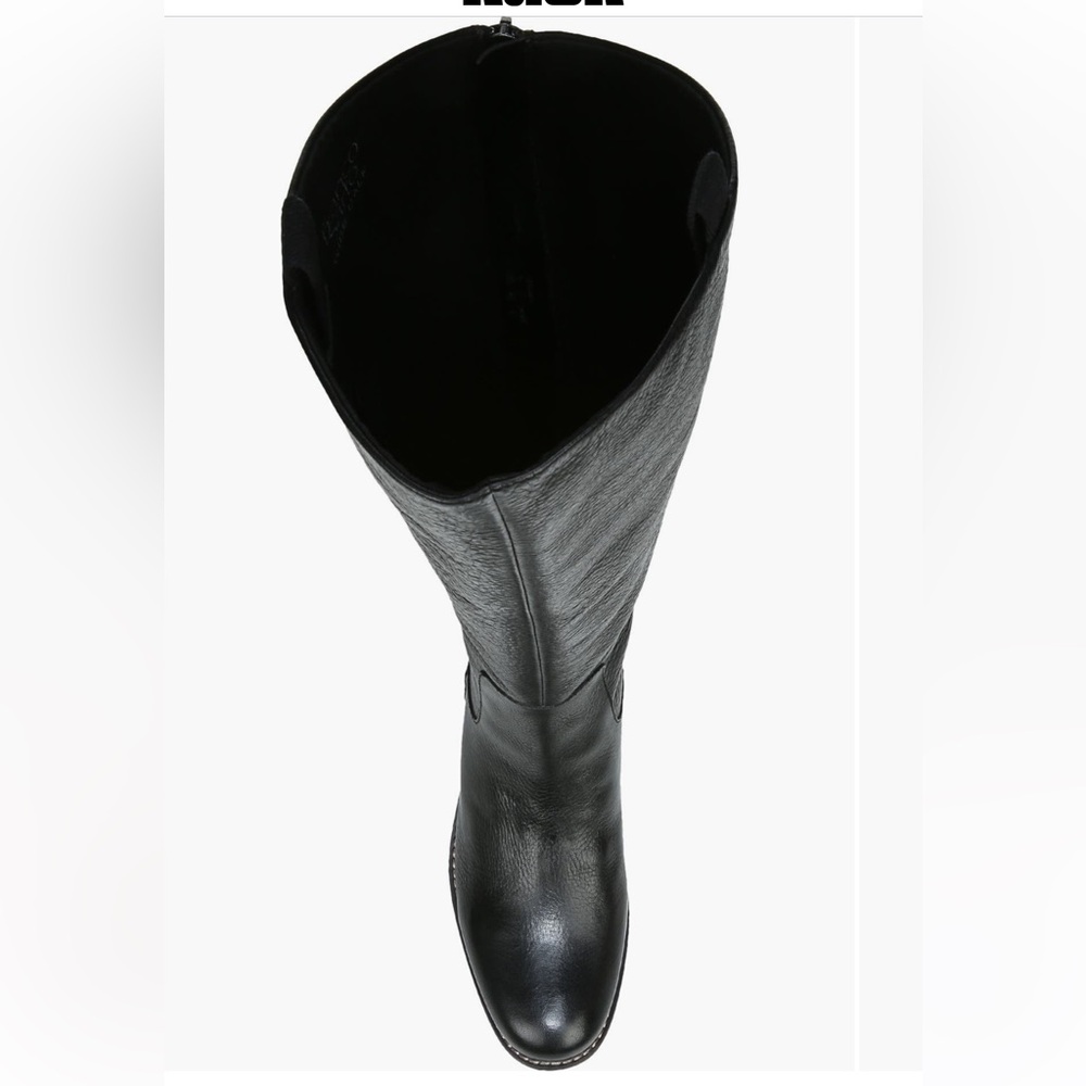Franco Sarto Meyer‎ Knee High Boot riding boots black leather 7 wide calf NWT - Picture 5 of 8